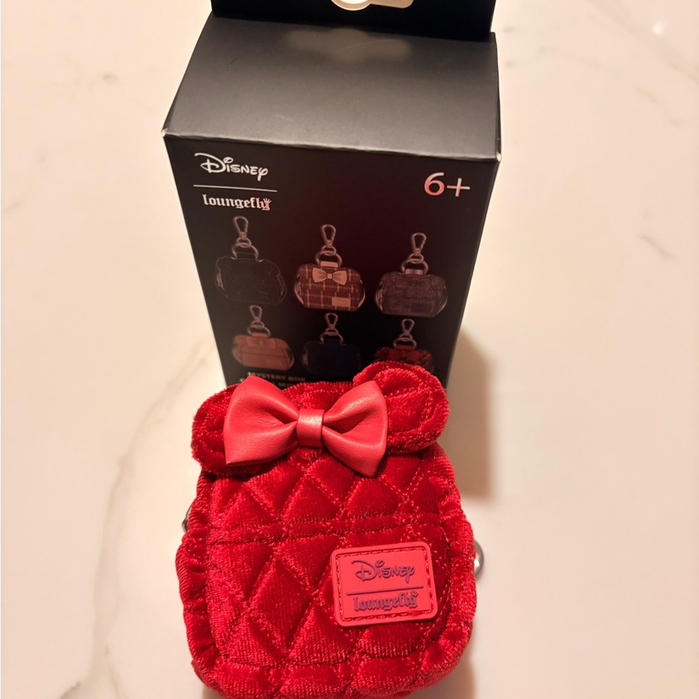 Disney Red Quilted Mini Backpack Keychain